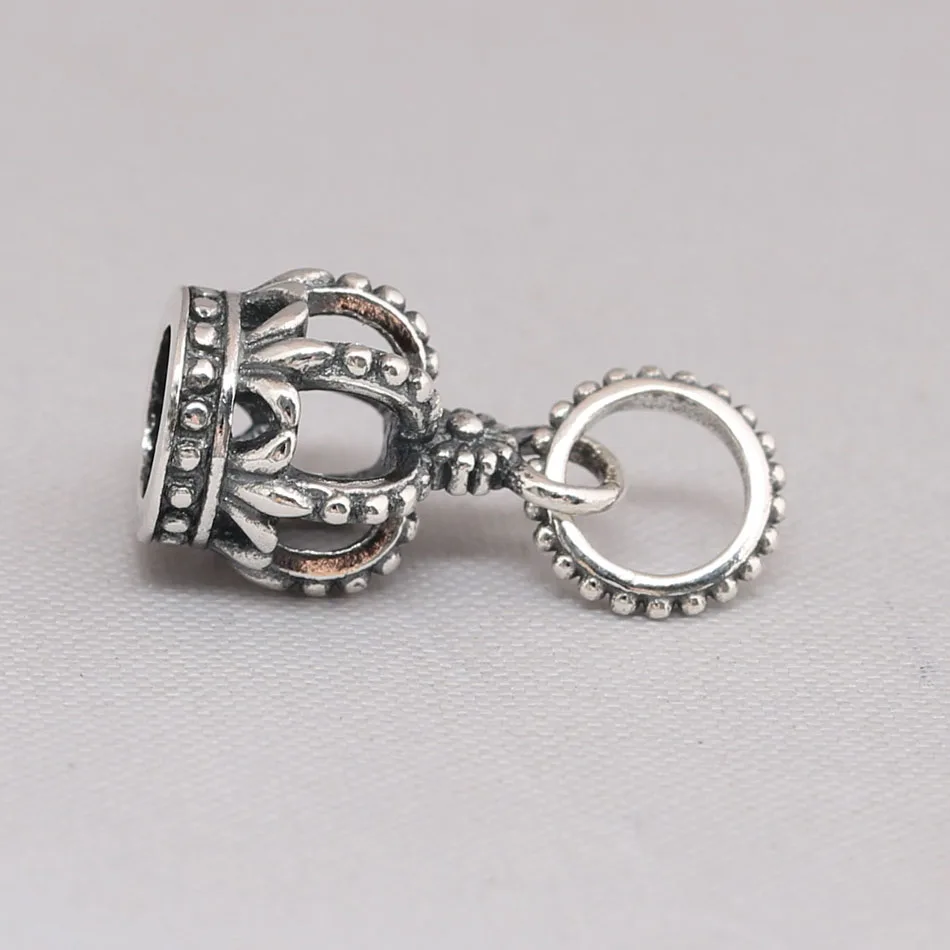 Women Bracelets Pendant Silver DIY Jewelry Noble Splendor Crown Dangle Charm fit Lady Bracelet Bangle  Girl Gift image 2