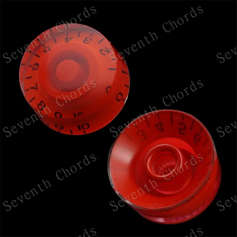 

40Pcs Guitar Replacement Speed Control Knobs Red Potentiometer cap Guitar Accessories Parts