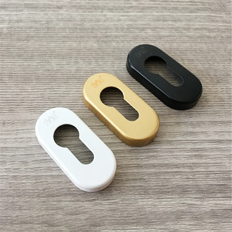 

Lock Cylinder Cover Aluminum Alloy Flat Door Hardware Accessories Big Gourd Split Door Lock Double Decorative Cover Set