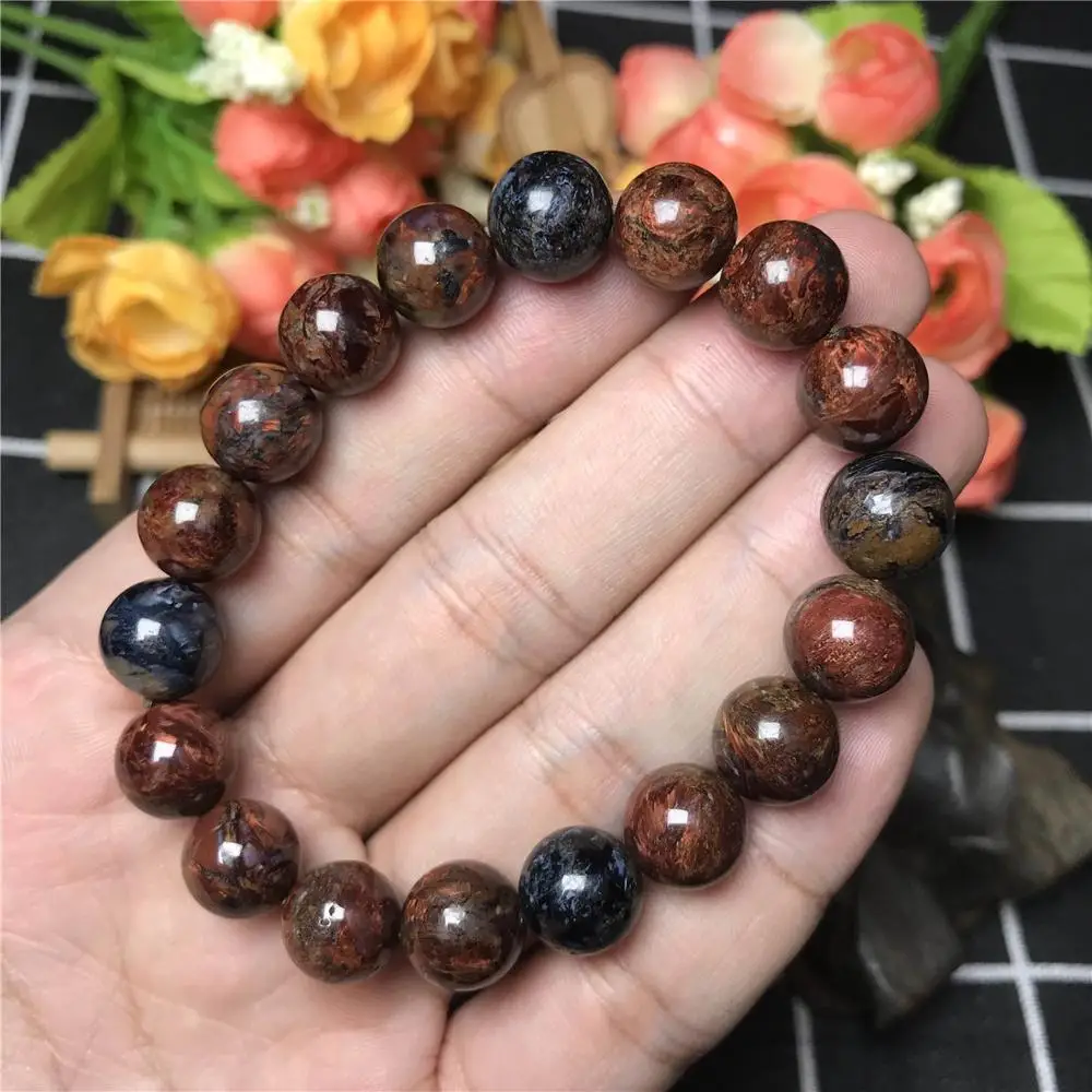 

10mm Genuine Natural Red Blue Pietersite Bracelet For Women Men Crystal Love Stone Namibia Round Beads Fashion Jewelry AAAAA