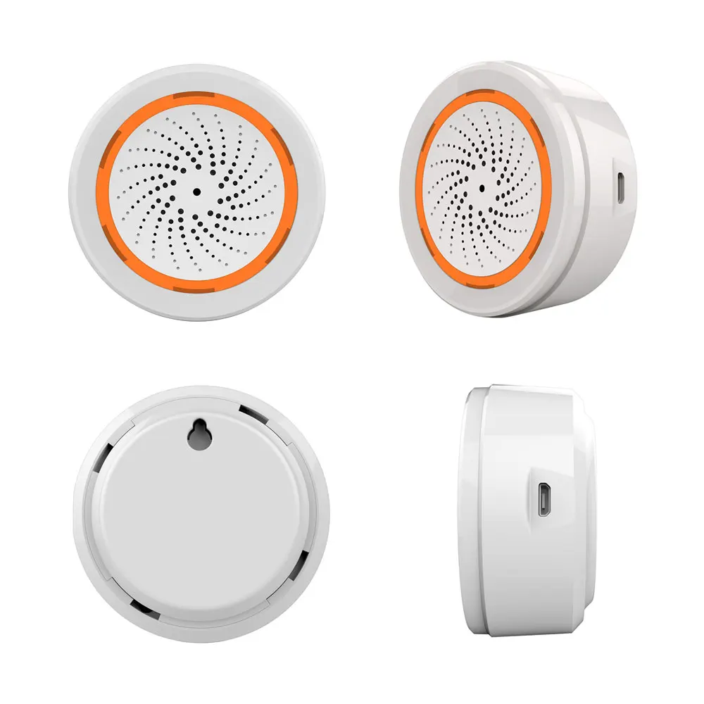 Tuya Zigbee3.0 Home Sound Light Alarm Siren Sensor 90dB Loud USB Power Requirement Zigbee Gateway