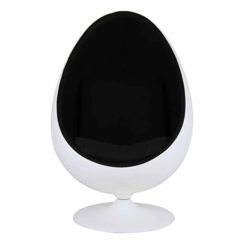 

Modern Furniture Standing Swivel Fiberglass Adult Size Oval Egg Shaped Pod Chair