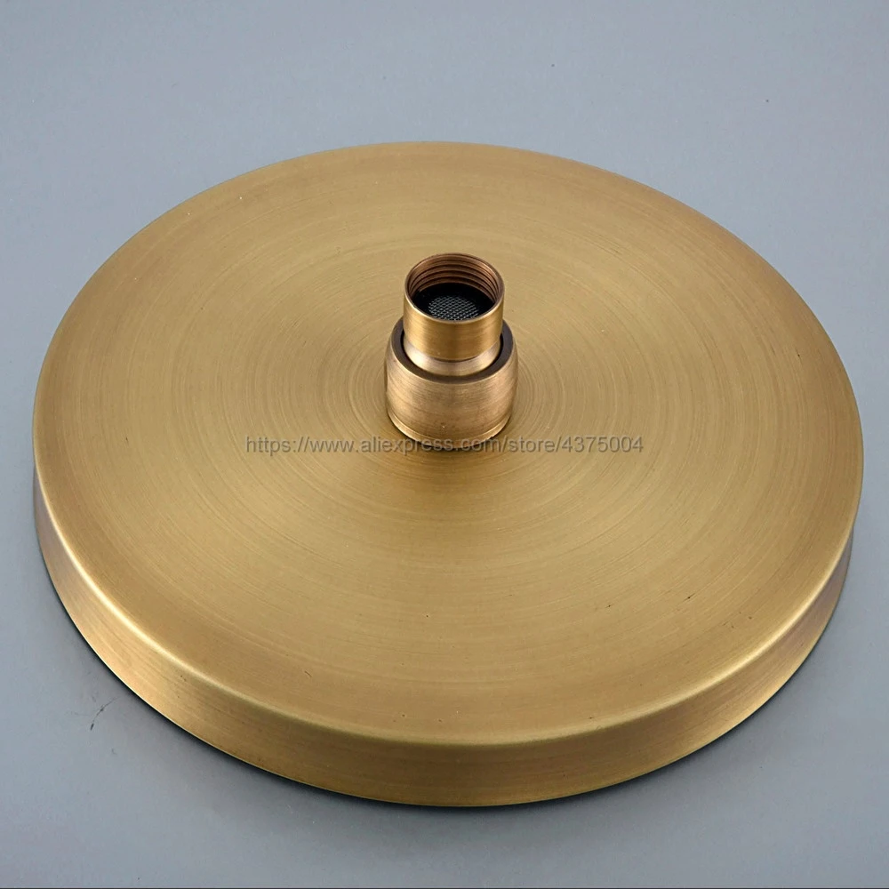 Wall Mounted Antique Brass Finish Round Rain Shower Head Brass Shower Bathroom Accessaraies Nsh240