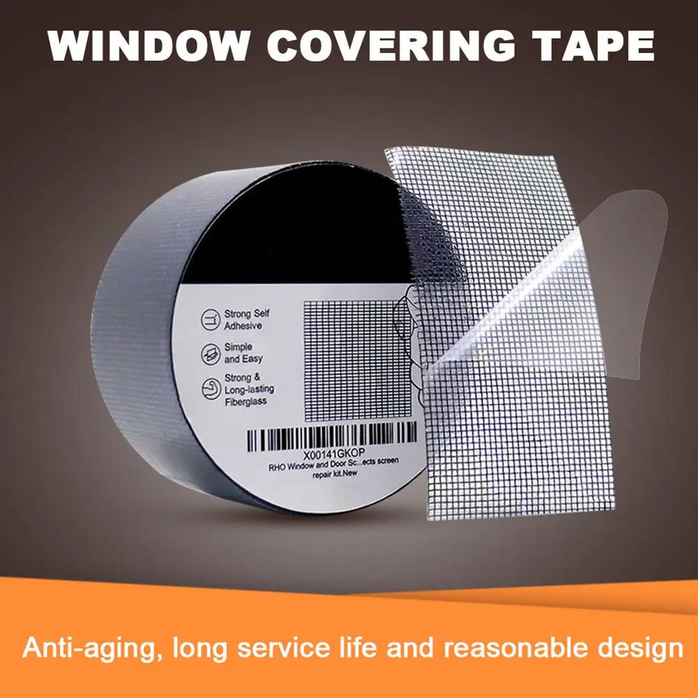 Window Net Anti-mosquito Mesh Sticky Wires Patch Repair Tape Summer Screen Window Door Mosquito Netting Patch Repair Broken Hole