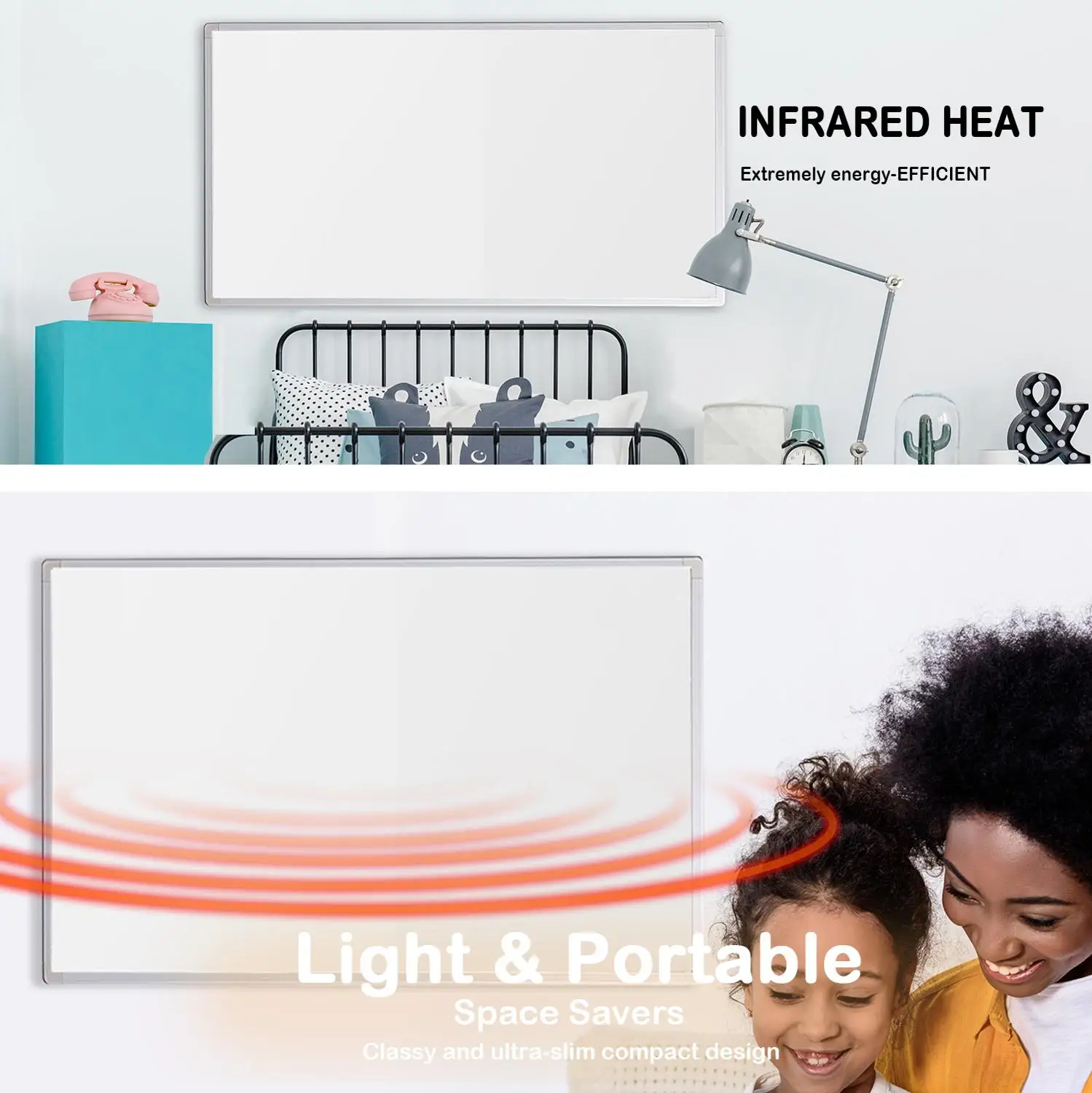 Discounts ! 600W White Infrared Radiant Panel Heaters Room Heaters