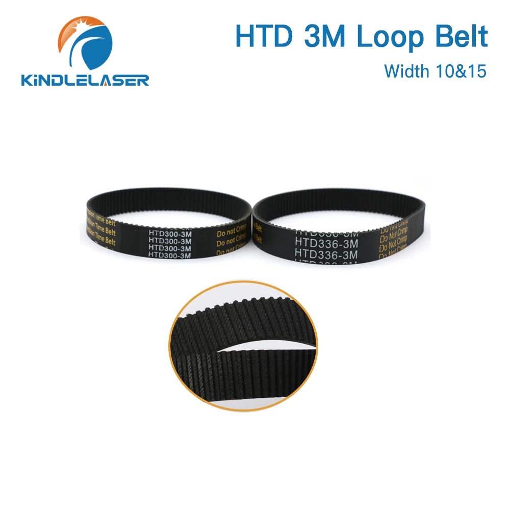 KINDLELASER HTD 3M Closed Loop Belt Rubber Timing Belt Various Transmission for CO2 Laser Engraving Cutting Machine / 3D Printer