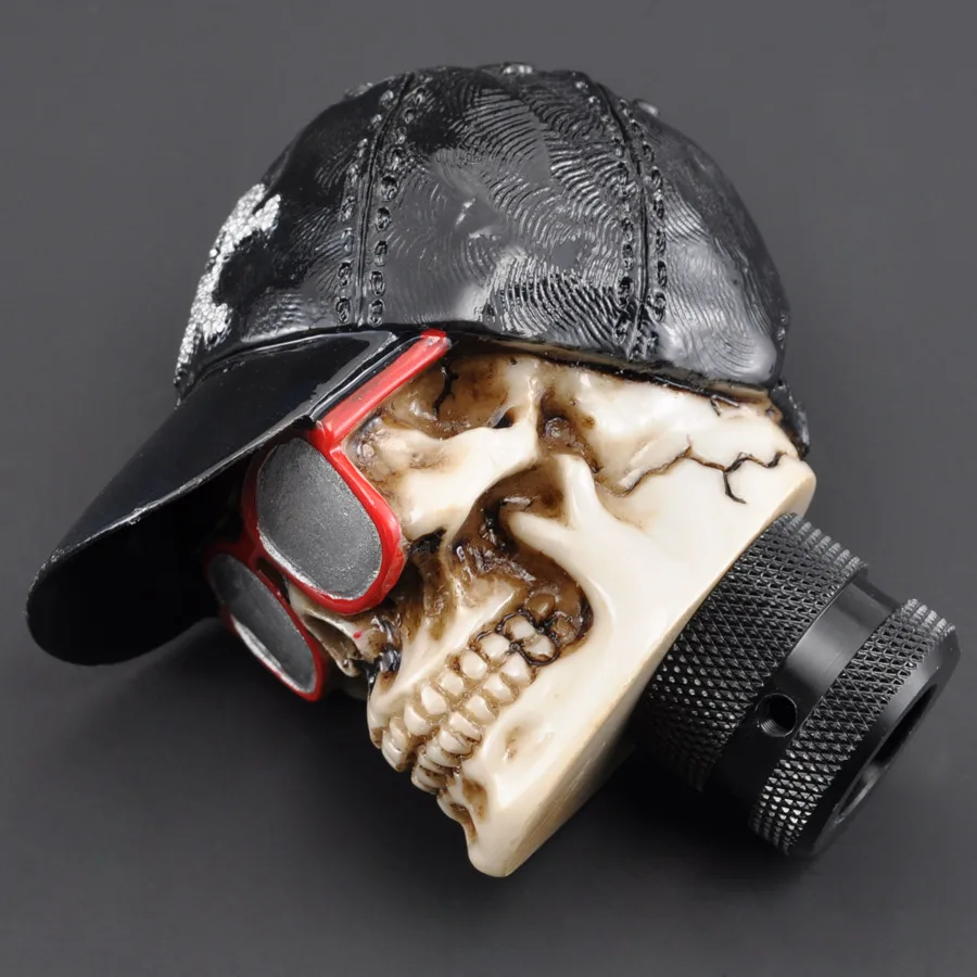 Czapka z daszkiem Okulary Czaszka Ręczna gałka zmiany biegów do samochodu ciężarowego Dźwignia zmiany biegów do SUV Crossover Truck Wagon Hatchback Coupe — zdjęcie 4