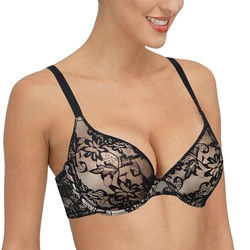 Sujetador con bordado de encaje para mujer, Bralette con relleno de alambre Push Up, talla de Reino Unido, EE. UU., UE, CA, 32, 34, 36, 38, 40, 42, 44 A, B, C, D, E