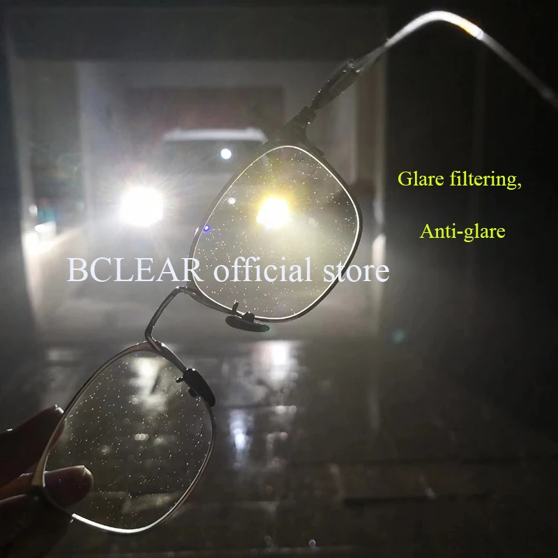 BCLEAR 1,56 1,60 Anti-blue Ray Anti-glare Fahren Linsen Anti UV Starke Licht Rezept Myopie Asphärische Harz optische Linse