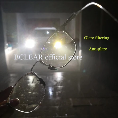 Imagen 2 del producto BCLEAR 1,56 1,60 lentes de conducción antideslumbrantes antirayos azules Anti UV luz fuerte prescripción miopía lente óptica de resina asférica