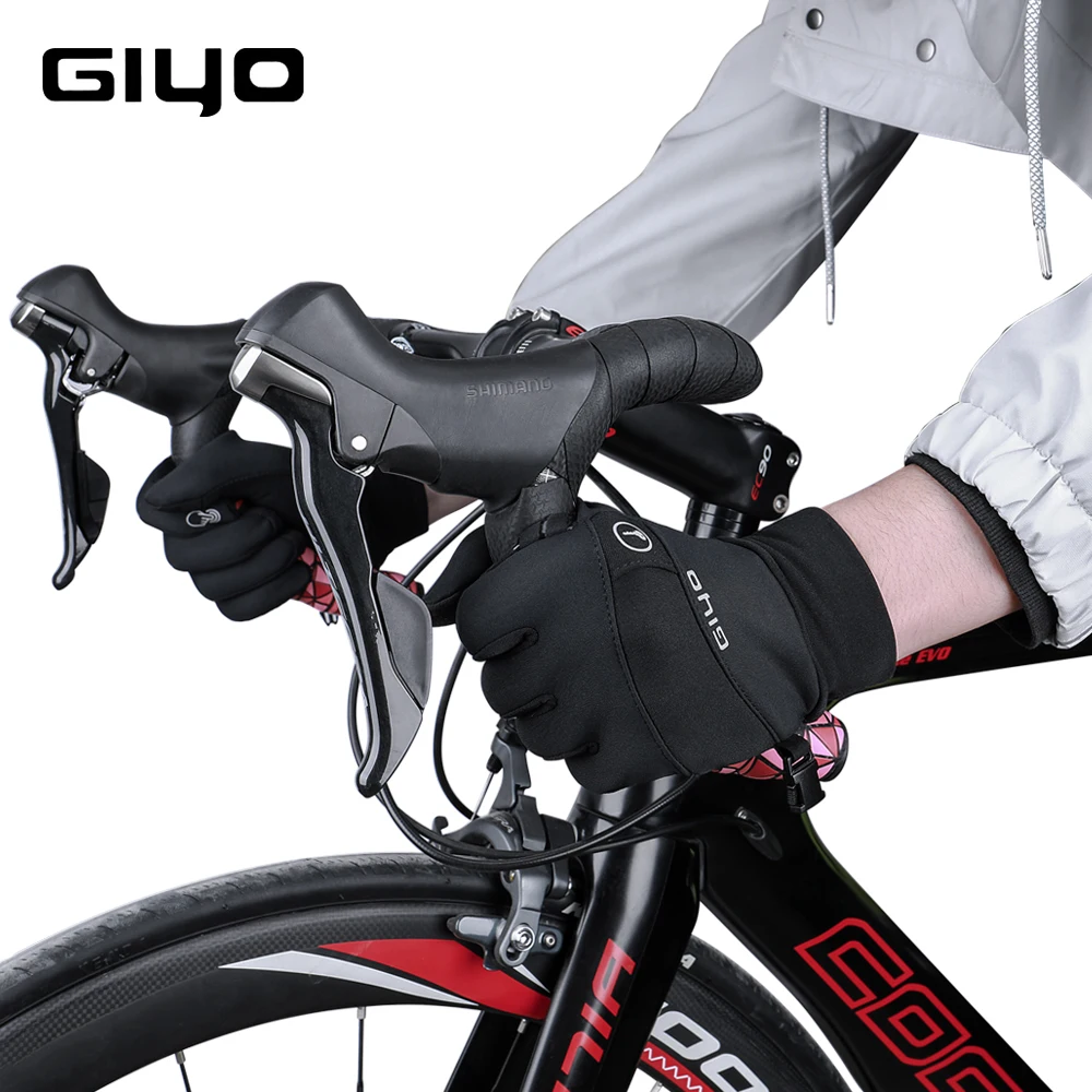 Giyo Full Finger Cycling Gloves Winter Outdoor Sport Bicycle Touch Screen Anti-slip Full Hand Mittens MTB Road Bike Long Gloves