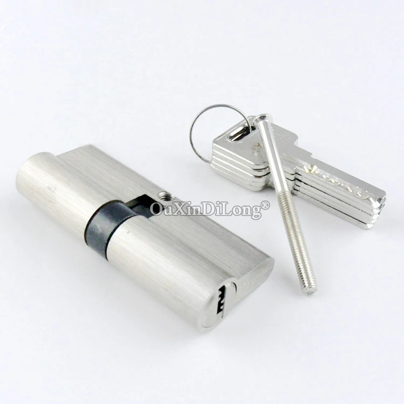 

Brand New 1PCS 70mm European Mortise Door Lock Cylinder Interior Double-sided Door Lock Cylinder Lock Gall + 5PCS Keys