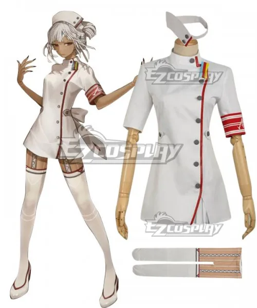 

Fate Grand Order Fate Extella Saber Attila Nurse Dress White Girls Halloween Party Dress Adult Halloween Party Cosplay Costume E