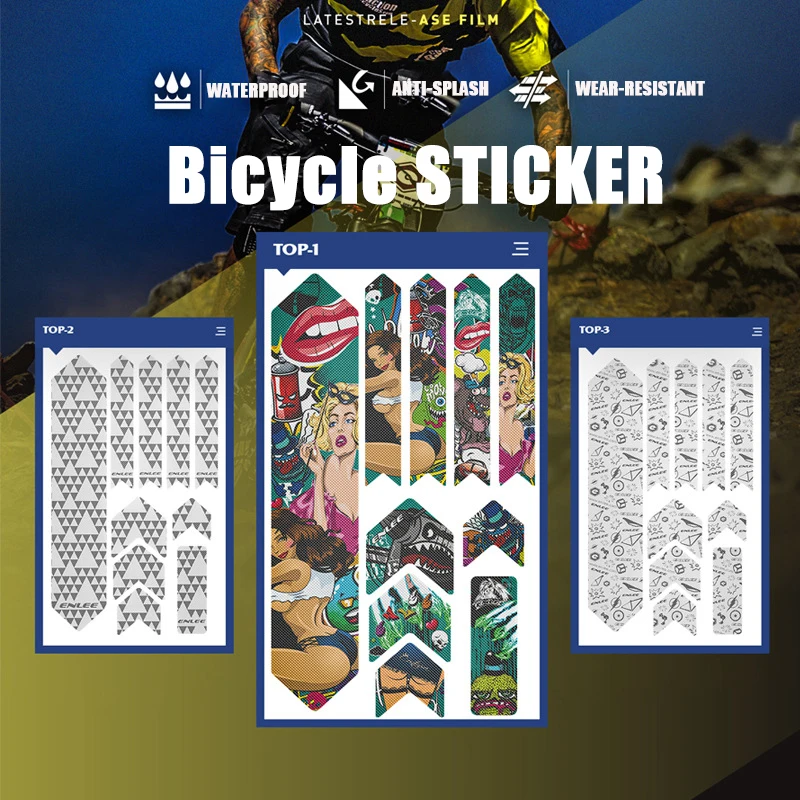 

Enlee Bicycle STICKER Scratch Proof Reflective Protective Film MTB Road Bicycle Scooter REMOVABLE STICKER Anti-Skid Protective