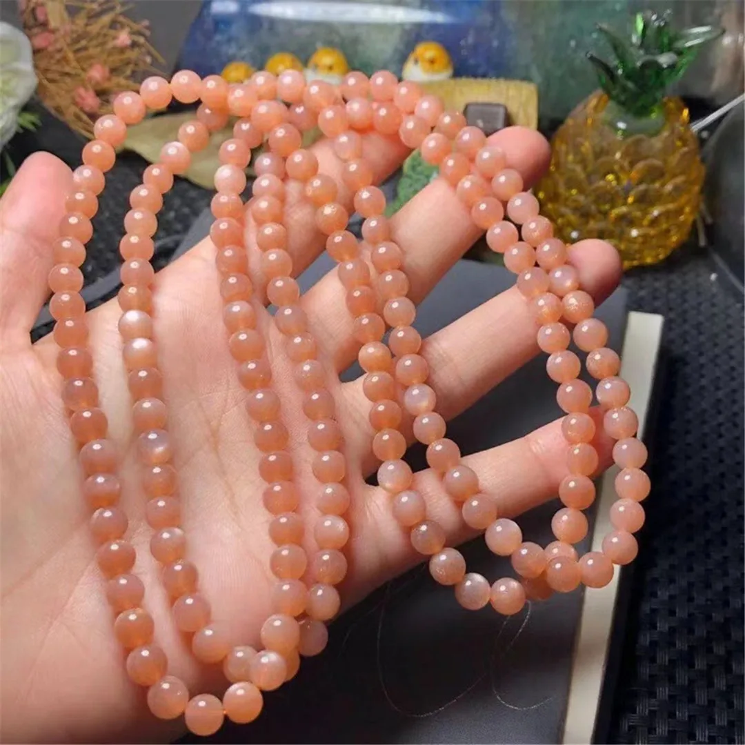 6mm Natural Sunstone Bracelet For Women Lady Men Beauty Healing Love Gift Crystal Round Beads Gemstone Strands Jewelry AAAAA