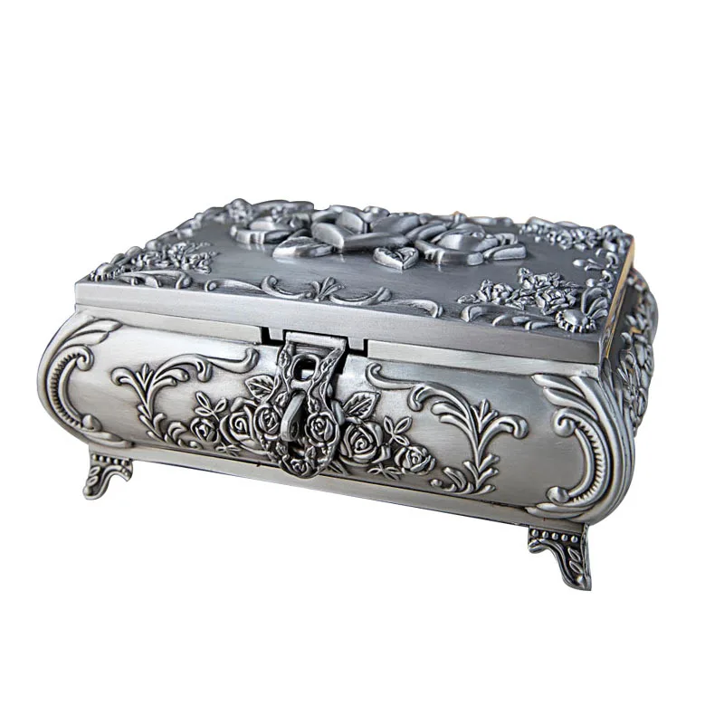 Europe Vintage zinc alloy metal S/M/L size Jewellery Case Jewelry