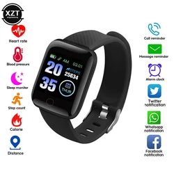 116 Plus-reloj inteligente D13, pulsera deportiva con control del ritmo cardíaco y de la presión sanguínea, llamadas, mensajes, recordatorios, podómetro, carga USB