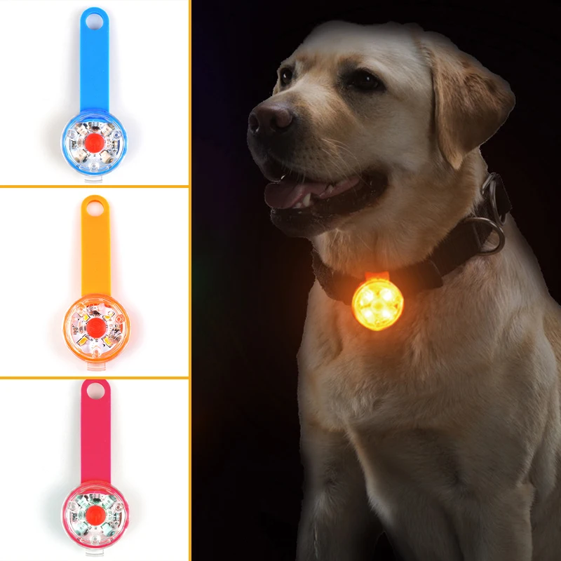 Dog LED Collar Light Pendant, Glowing Walking at Night, USB Charging, Waterproof, 8 Hours Standby LED Light, Keyring, 3-Mode