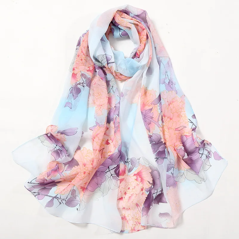 Hot Fashion Women Foulard Bandana Dot Scarf Chiffon Georgette Long Shawl Summer Scarf Sunscreen Elegant