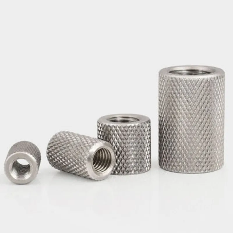 2-5pcs/lot Knurled round coupling nut M3 M4 M5 M6 M8 M10 stainless steel Long extend knurled hand tighten nut