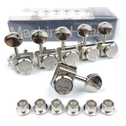 KAYNES Vintage Nickel Silver Lock String Tuners Electric Guitar Machine Heads Tuners For ST TL Guitar Locking Tuning Pegs