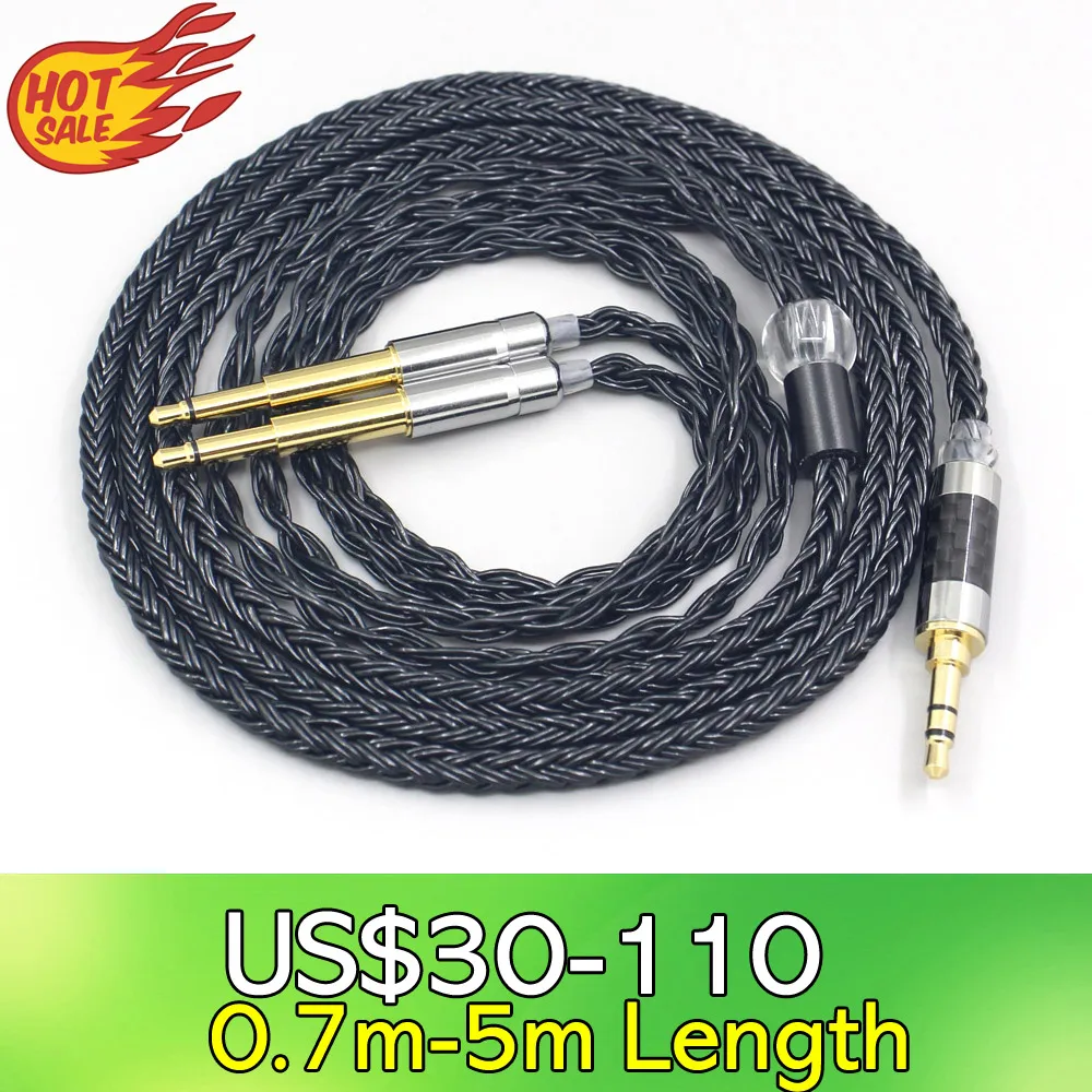 

LN007810 16 Core 7N OCC Black Braided Earphone Cable For Meze 99 Classics NEO NOIR Headset Headphone