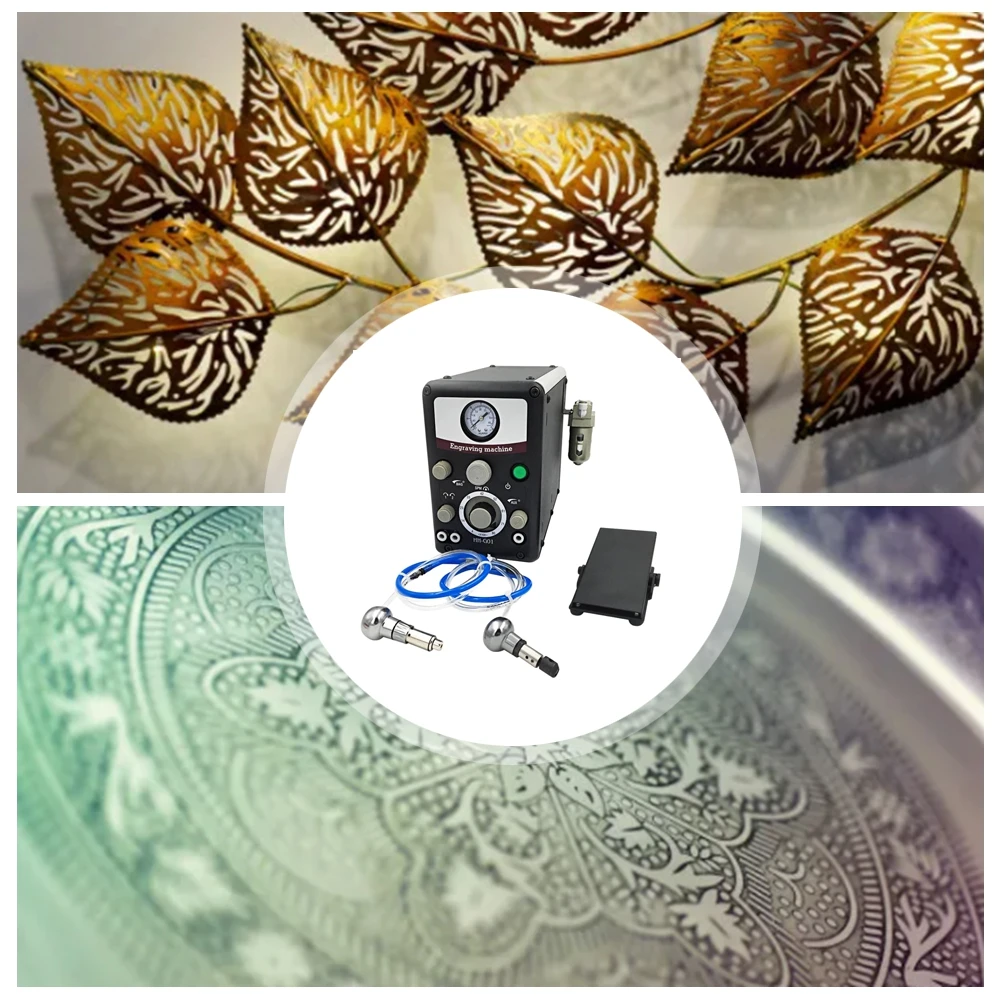 PHYHOO Hand Engraving & Stone Setting Tools Graver Max G8 Quick Setup Pneumatic Engraver Machine Jewellery Making Equipments