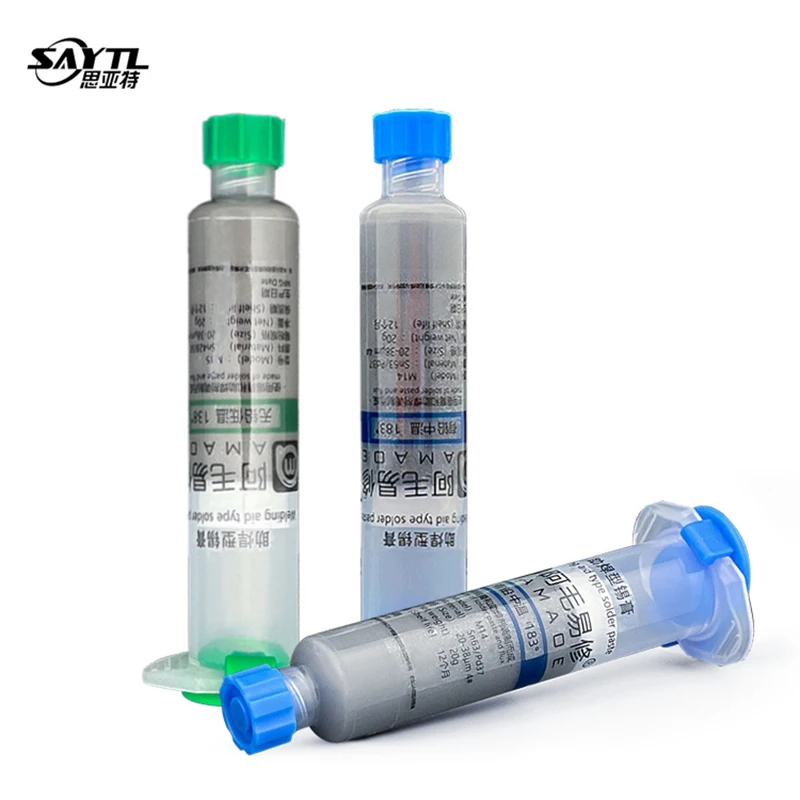 

AMAOE 20g Lead/Lead-free Solder Paste 138/183 Tin Paste syringe for PCB BGA LED SMD Solder flux Soldering repair tools