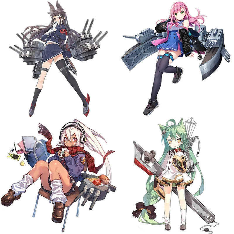 Three Ratels CYX15 Most complete Azur Lane Memphis Anime sticker for car bike motorcycle laptop wall stickers for girls