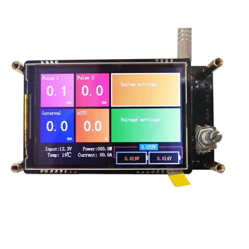 High-power screen 7Y320 energy storage pneumatic function spot welding machine control board kit 18650 butt welder