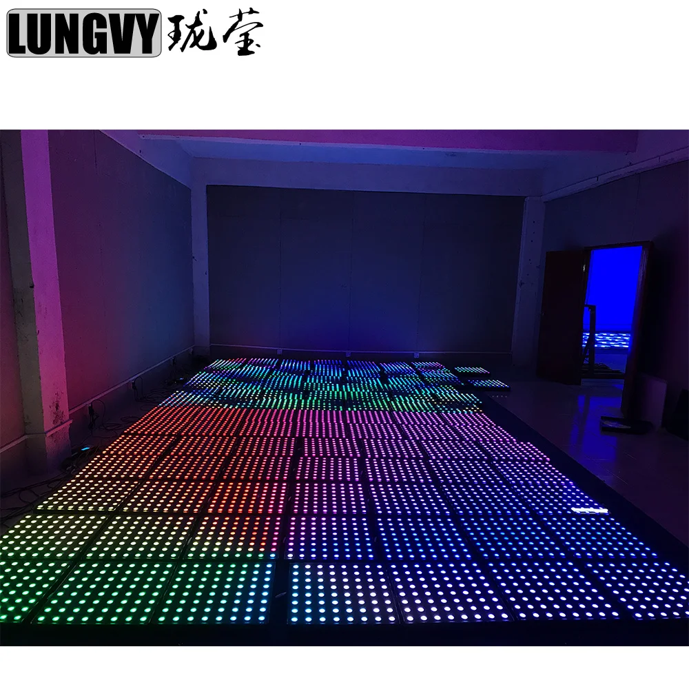 

Digital Panel 8x8 Pixel Led Video Dance Floor Wedding 64pcs 5050 SMD RGB 3in1 LED Video Dancing Panels Stage Wedding Disco Party