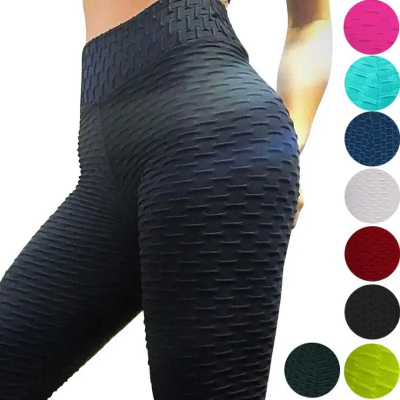 

2023 Sexy Yoga Pants Fitness Sports Leggings Jacquard Sports Leggings Female Running Trousers High Waist Yoga Tight Sports Pants