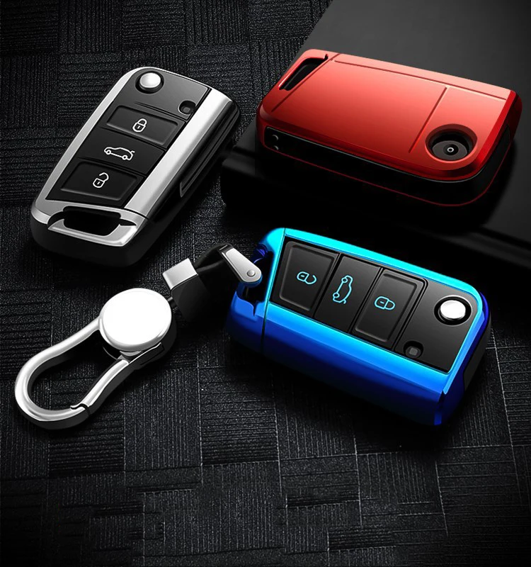 Hight quality PC + TPU key case cover Key case protective shell holder for VW New Passat Lavida Tiguan Car Holder Shell