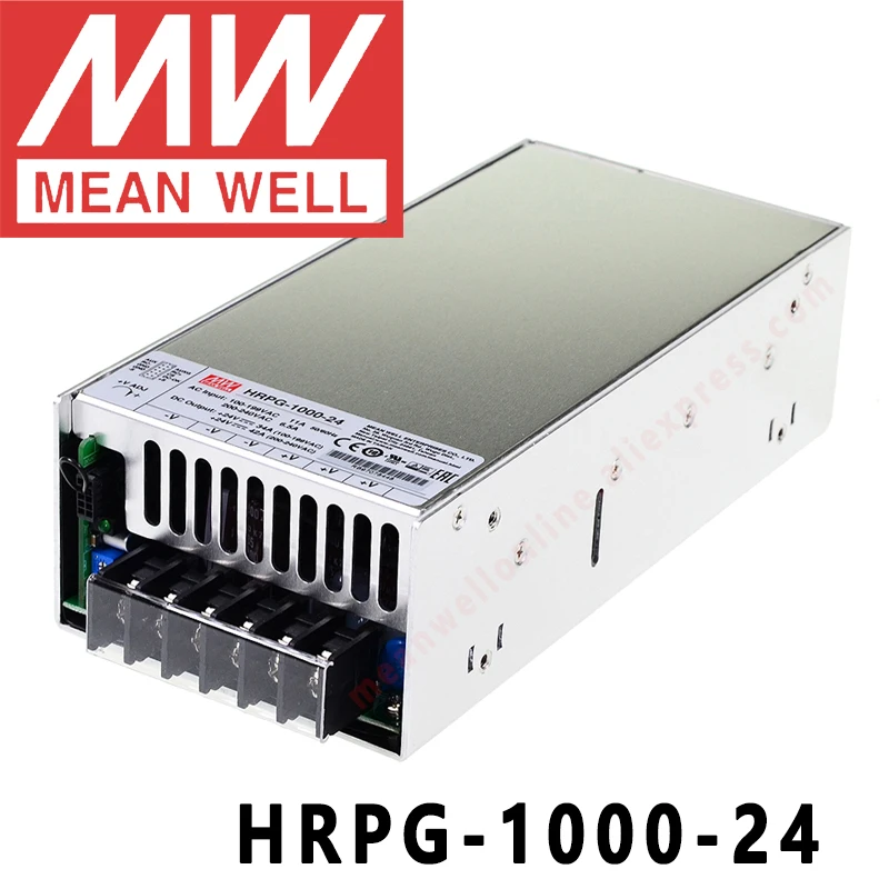Оригинал MEAN WELL HRPG-1000-24 24V 42A meanwell HRPG-1000 24V 1008W одиночный выход с PFC функцией питания