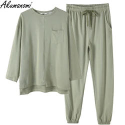 Black Gray Green Two Piece Set Women's Sets Plus Size 7xl 6xl 5xl 4xl 3xxl Sweatpants And Hoodie Sweatpants 2 Piece Set Women