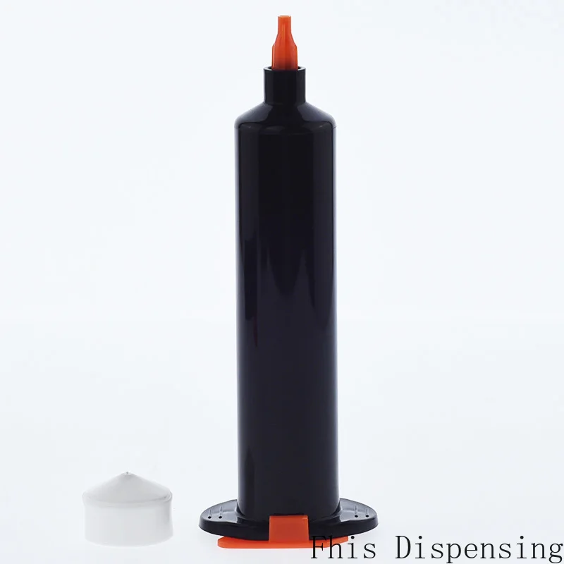 30cc Black Adhesive Dispensing Syringe Needle Sleeve Pneumatic Cylinder UV Free Shipping Pack of 20