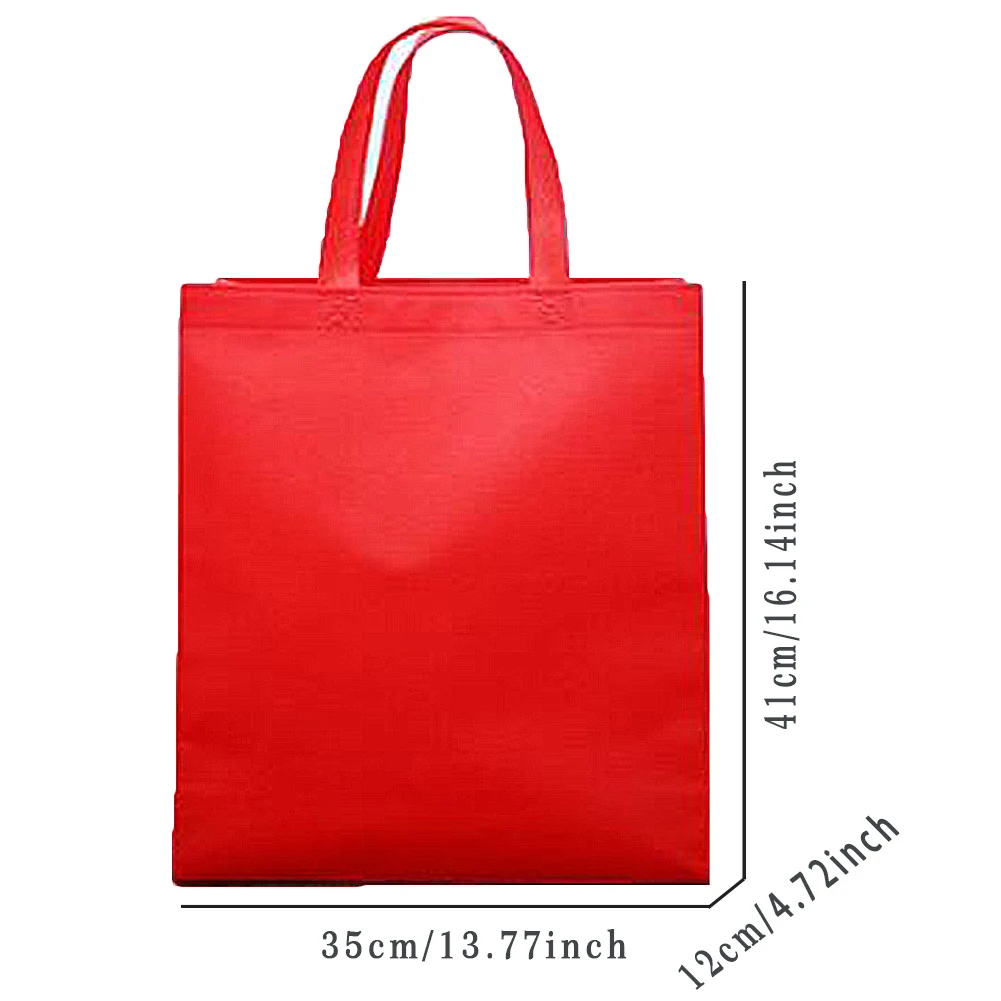 Women Men Reusable Shopping Bag Solid Color Simple Large Folding Tote Grocery Bags Convenient Traveling Storage Handbags