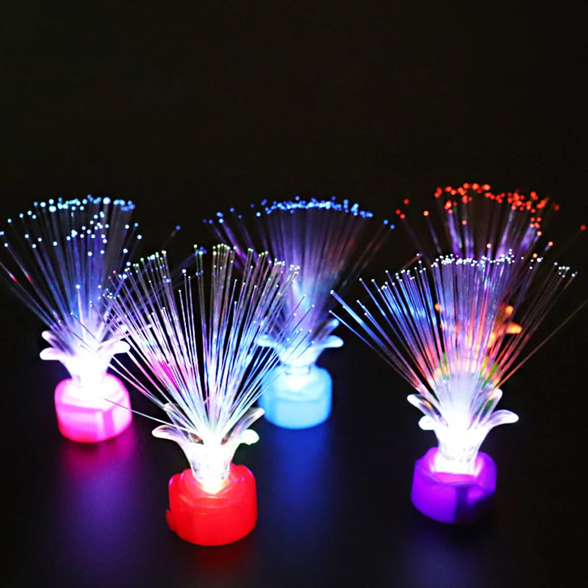 Colorful Fiber Optic LED Rose Light, Fiber Optic Lamp, Fiber Optic Mood Novelty Lamp for Kids Toy Home Party Decoration