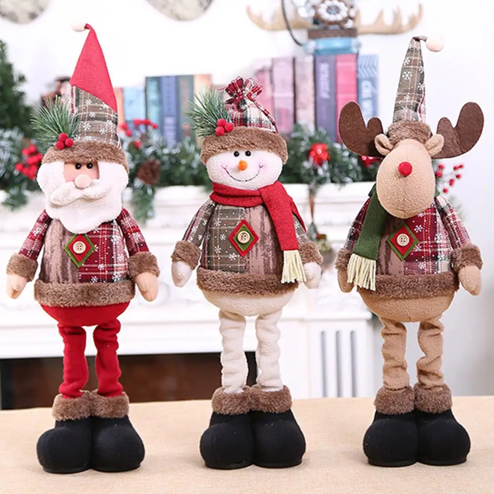 1/3pcs Christmas Decoration Adornos Navidenos Navidad New Year Innovative Elk Santa Snowman Decoration Kids NewYear Hanging Gift