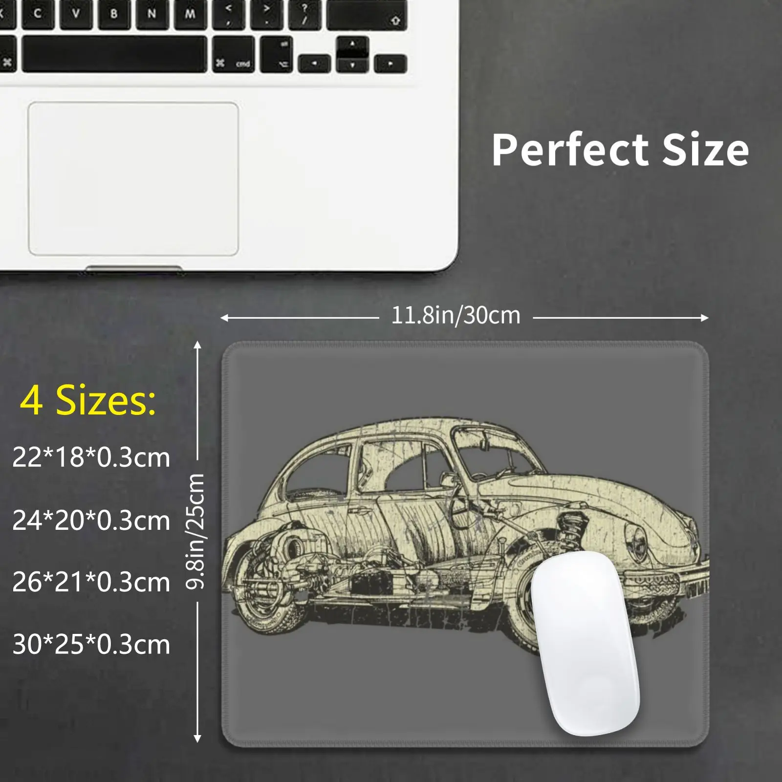 Type I K ? Fer Mouse Pad DIY Print Cushion Bug Beetle Veedub Air Cooled Type 1 Cutaway Schematic Slug Bug Super