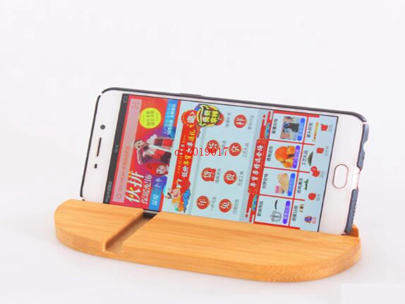 

Bamboo phone holder for iPhone Samsung Desk Mobile phone tablet lazy holder universal cellphone bracket Portable wooden support