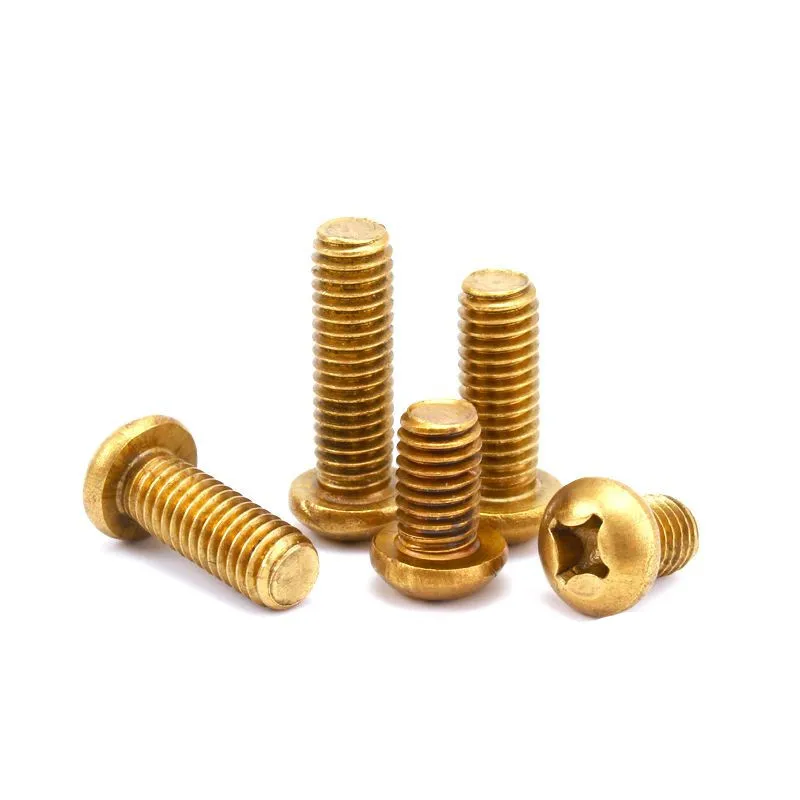 

5-50pcs M2 M2.5 M3 M4 M5 M6 GB818 Pure Copper Brass Cross Round Phillips Pan Head Screw Bolt Length 6-50mm