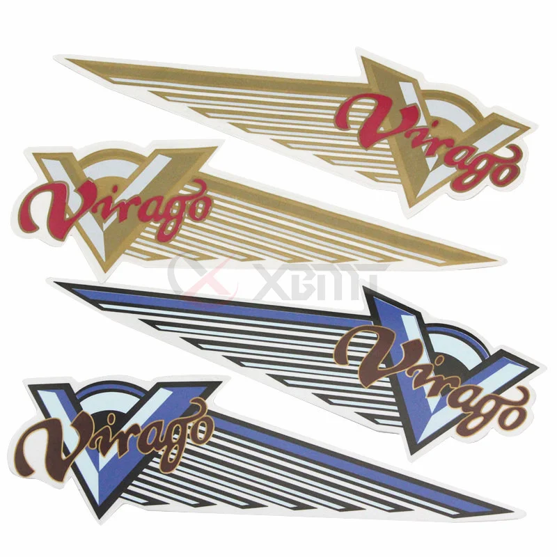 Motorcycle Applique Gas Fuel Tank Emblem Decals Stickers For Yamaha Virago 125 250 400 XV125 XV250 XV400