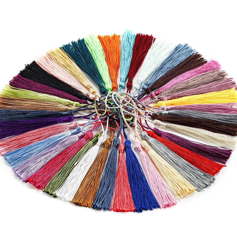 100pcs/lot Low Price Hanging Rope 70mm Silk Tassel for Diy Earrings Necklaces Jewelry Long Fringe Pendant Finding Accessories