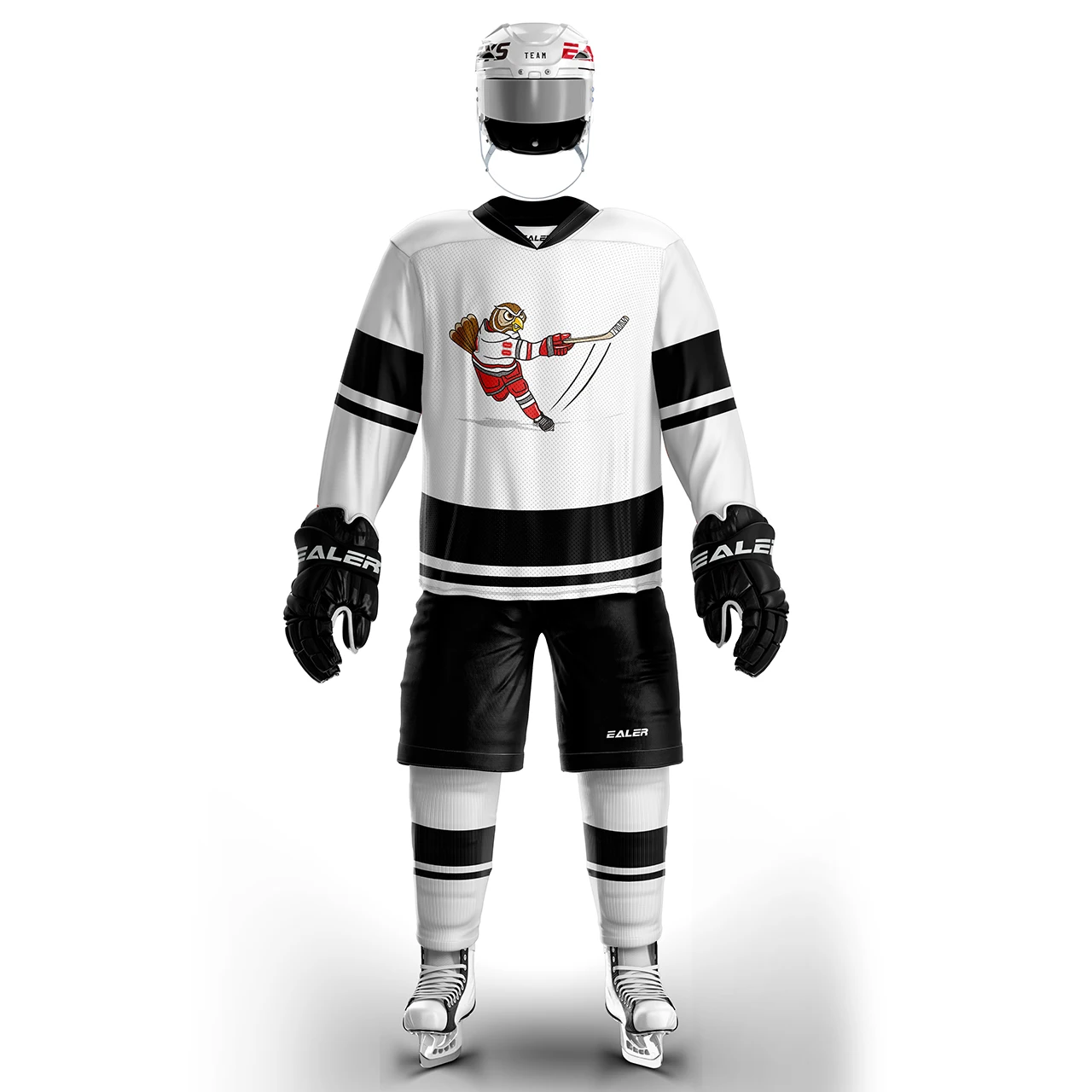 H400 series high-quality light and thin breathable white personalized ice hockey practice jersey & large street shirt-all sizes