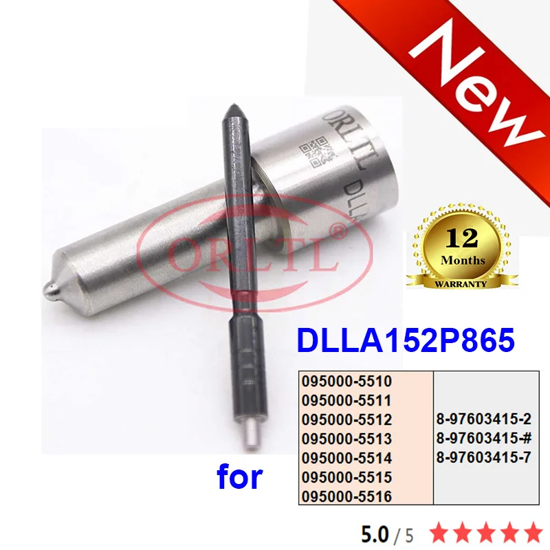 

ORLTL Diesel Injector Nozzle DLLA152P865 For Isuzu 8-97603415-2 8-97603415-# 8-97603415-7 5510 5511 5512 5513 5514 5515 5516