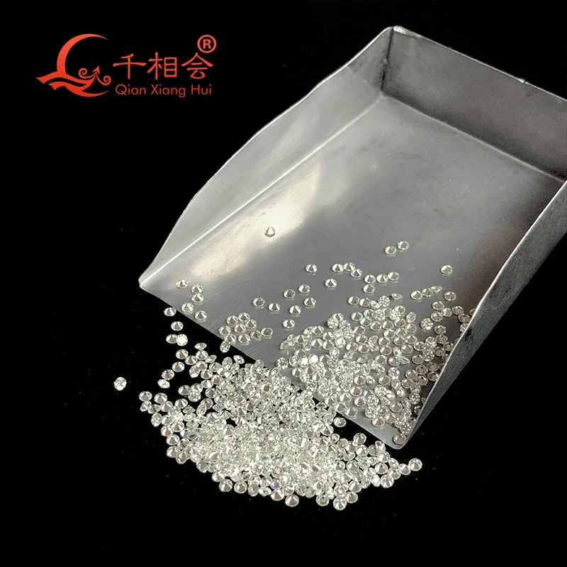 1CT per bag  wholesale white  color 0.9mm to 3.0mm  EF small melee size moissanite round shape loose stone Lab Grown gemstone