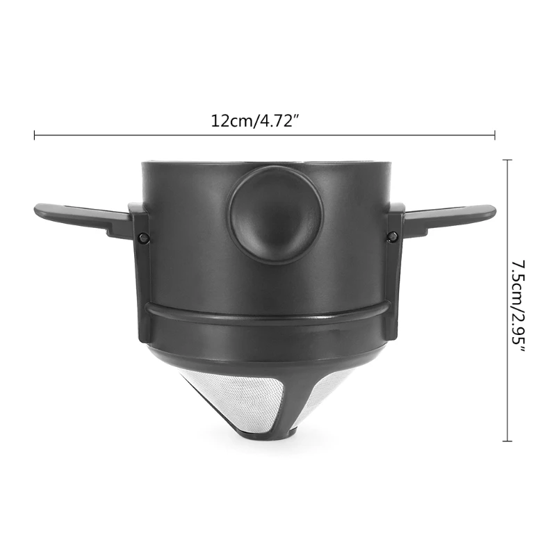 Portable Folding Coffee Filter Reusable Drip Coffee Holder Funnel Baskets Practical Tea Infuser and Stand Coffee Dripper