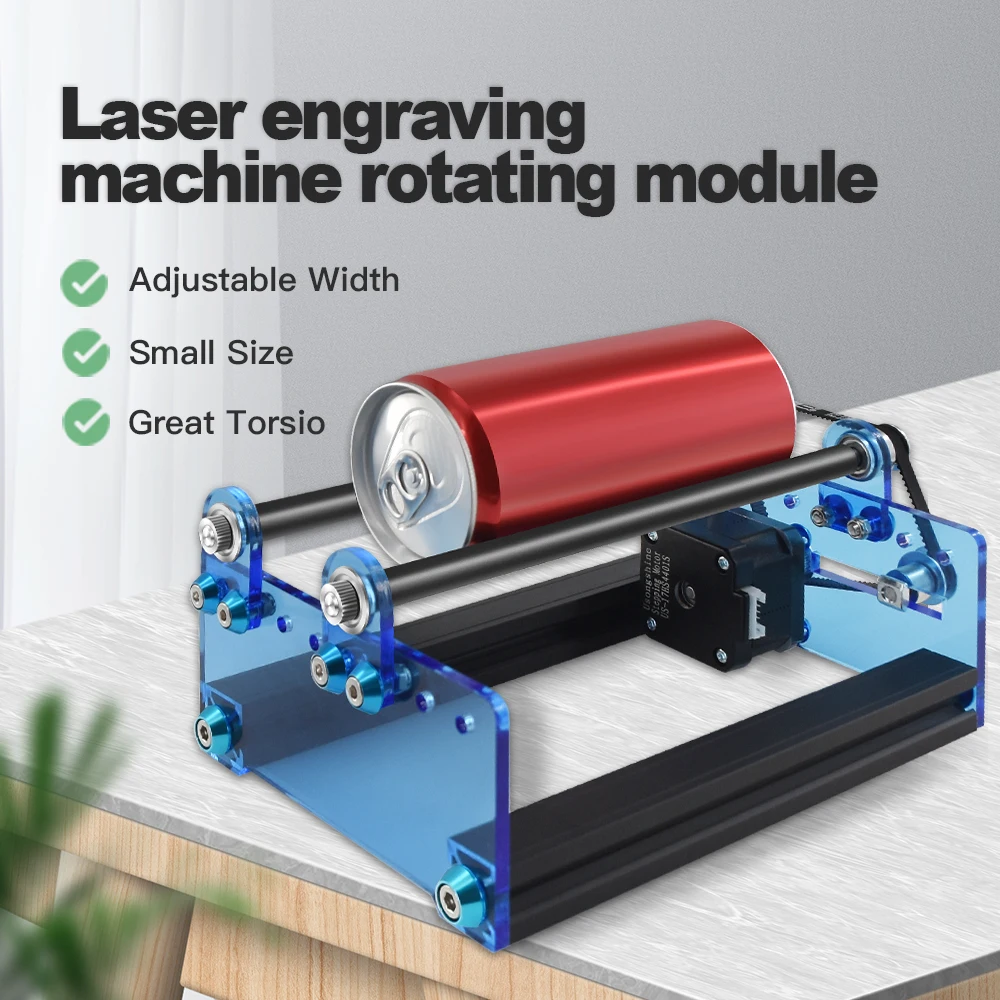 Twotrees Laser Engraver Rotary Roller Y-axis Rotary Roller Engraving Module for Engraving Cylindrical Objects Cans DIY Tools