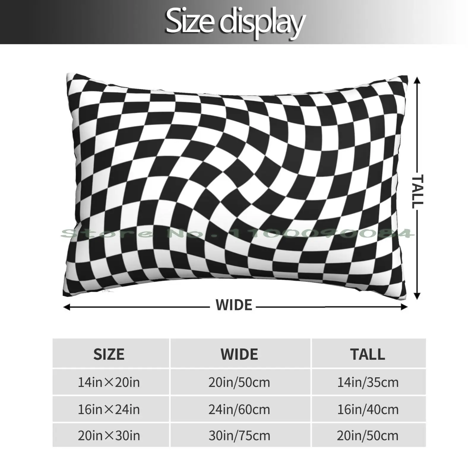 Check Viii-Black Twist Pillow Case 20x30 50*75 Sofa Bedroom Checkerboard Pattern Geometric Retro Vintage Check Pattern Black